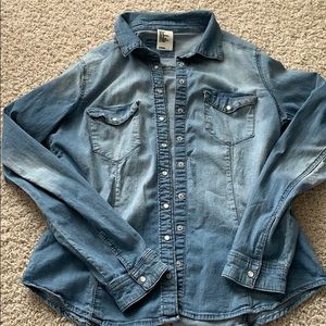 thin light wash jean jacket!